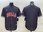 Men's Chicago Bulls Blank Black Cool Base Stitched Baseball Jersey,baseball caps,new era cap wholesale,wholesale hats